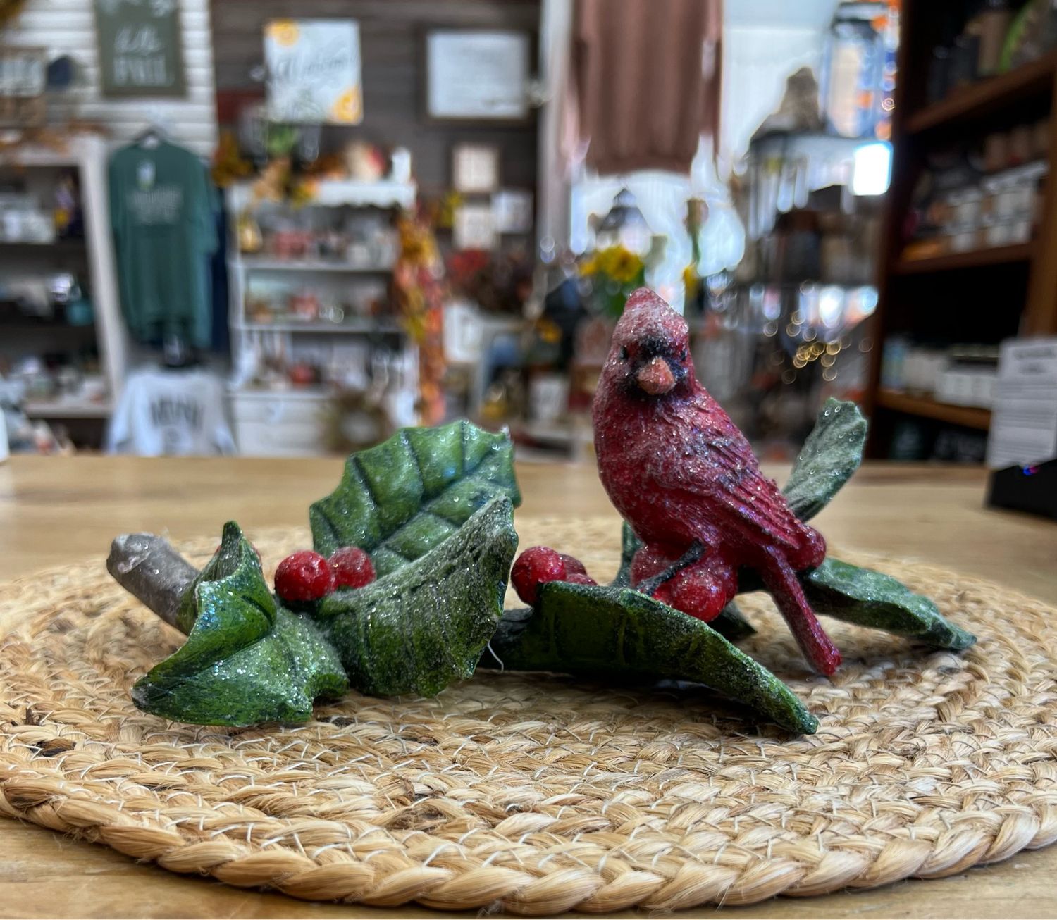 9.25" Cardinal on Branch 9.25" Cardinal on Branch