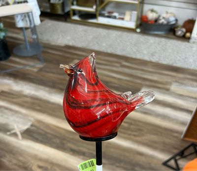 23" Solar Art Glass Cardinal Stake 23" Solar Art Glass Cardinal Stake