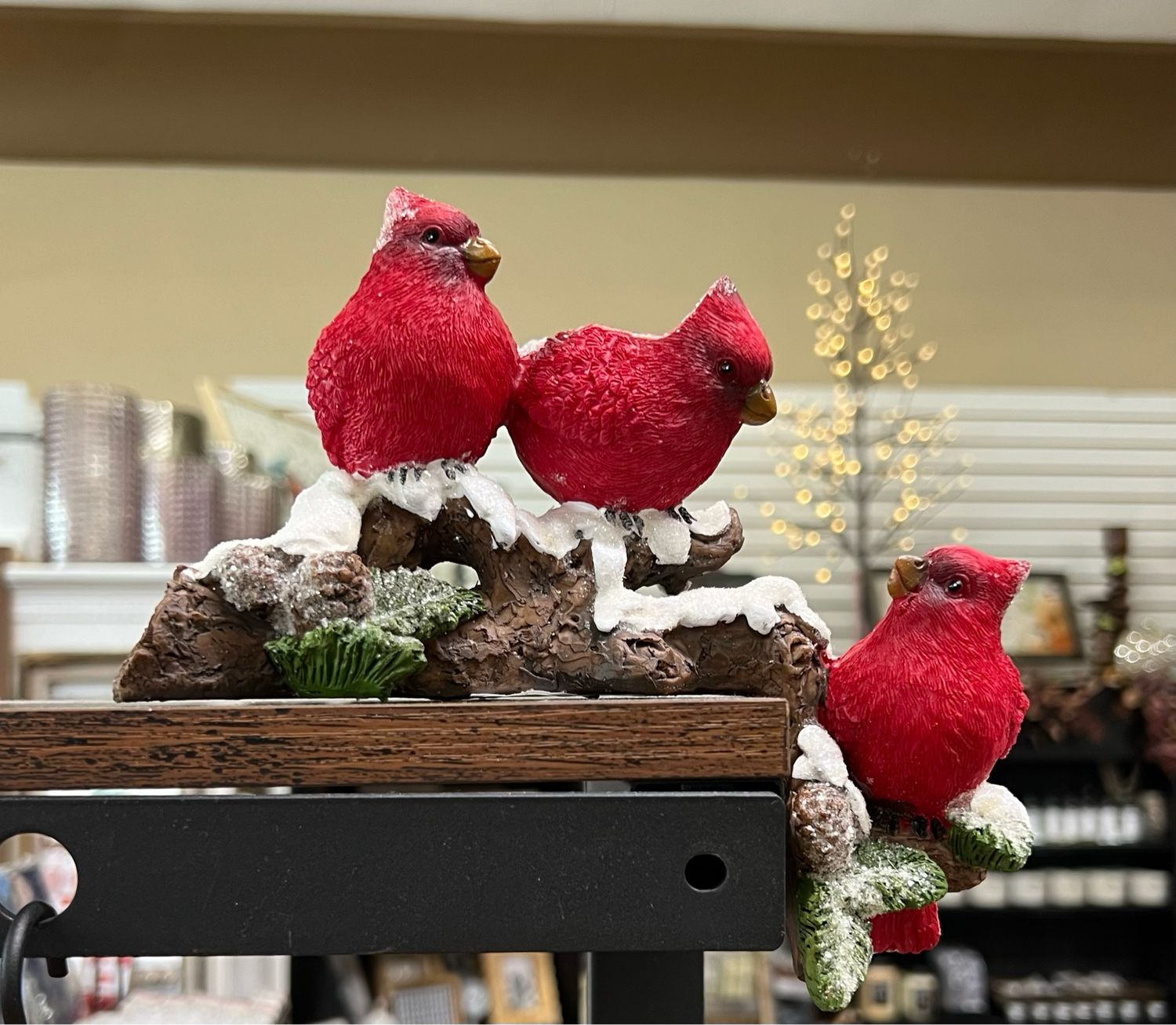 Snowy Cardinals Ledge Sitter Snowy Cardinals Ledge Sitter