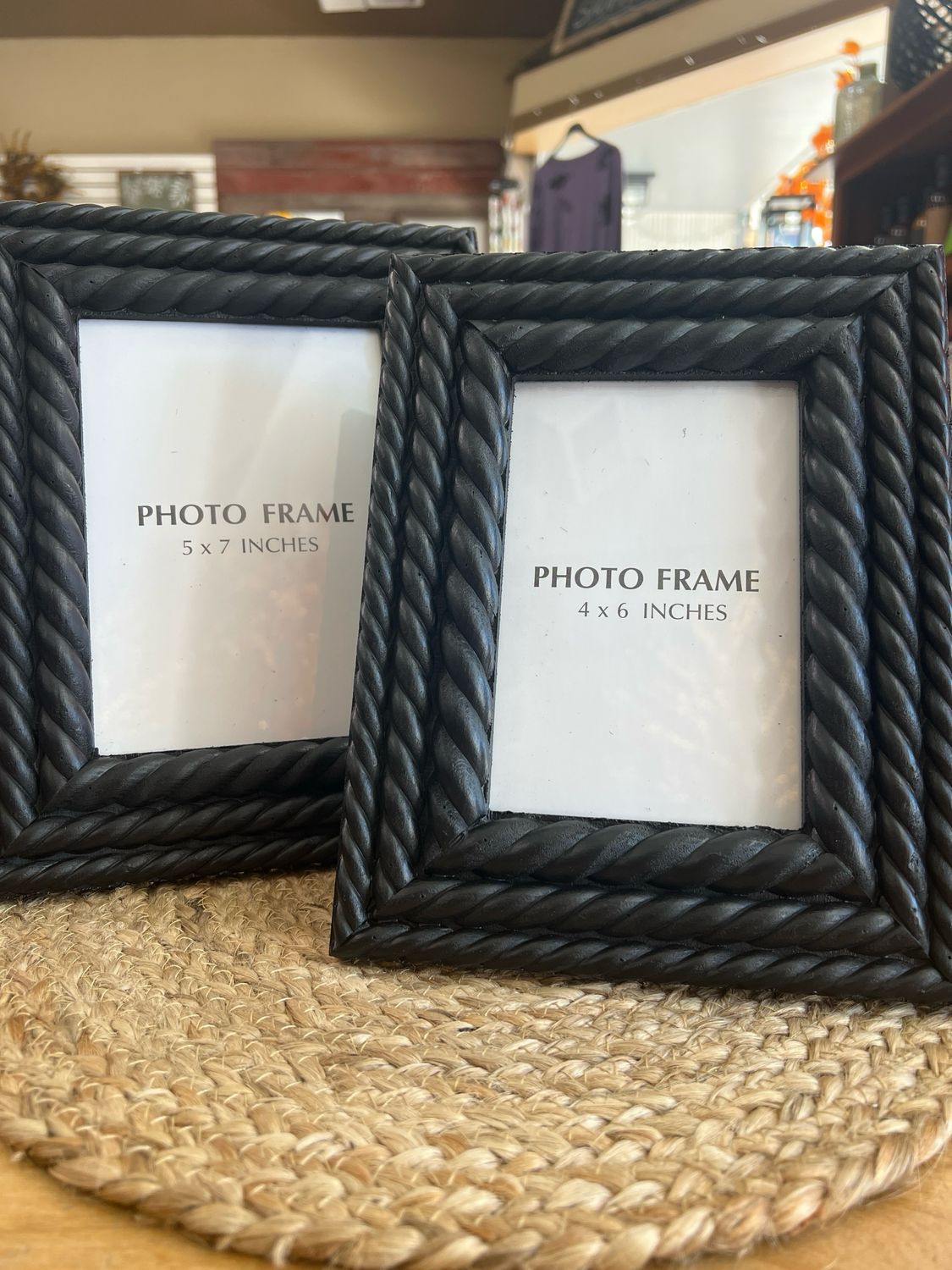 Black Spiral Wood Frames