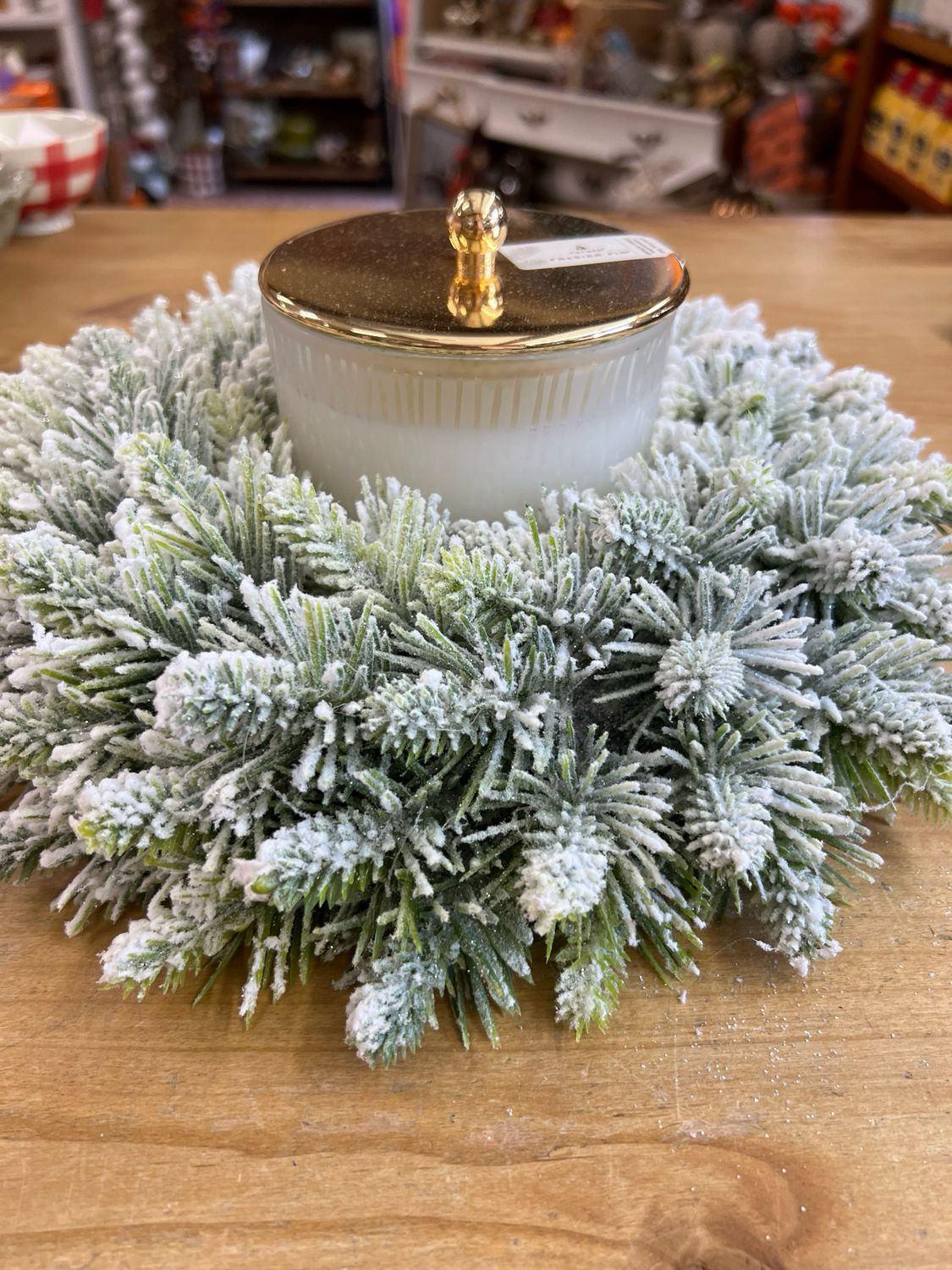 11&quot; Flocked Candle Ring