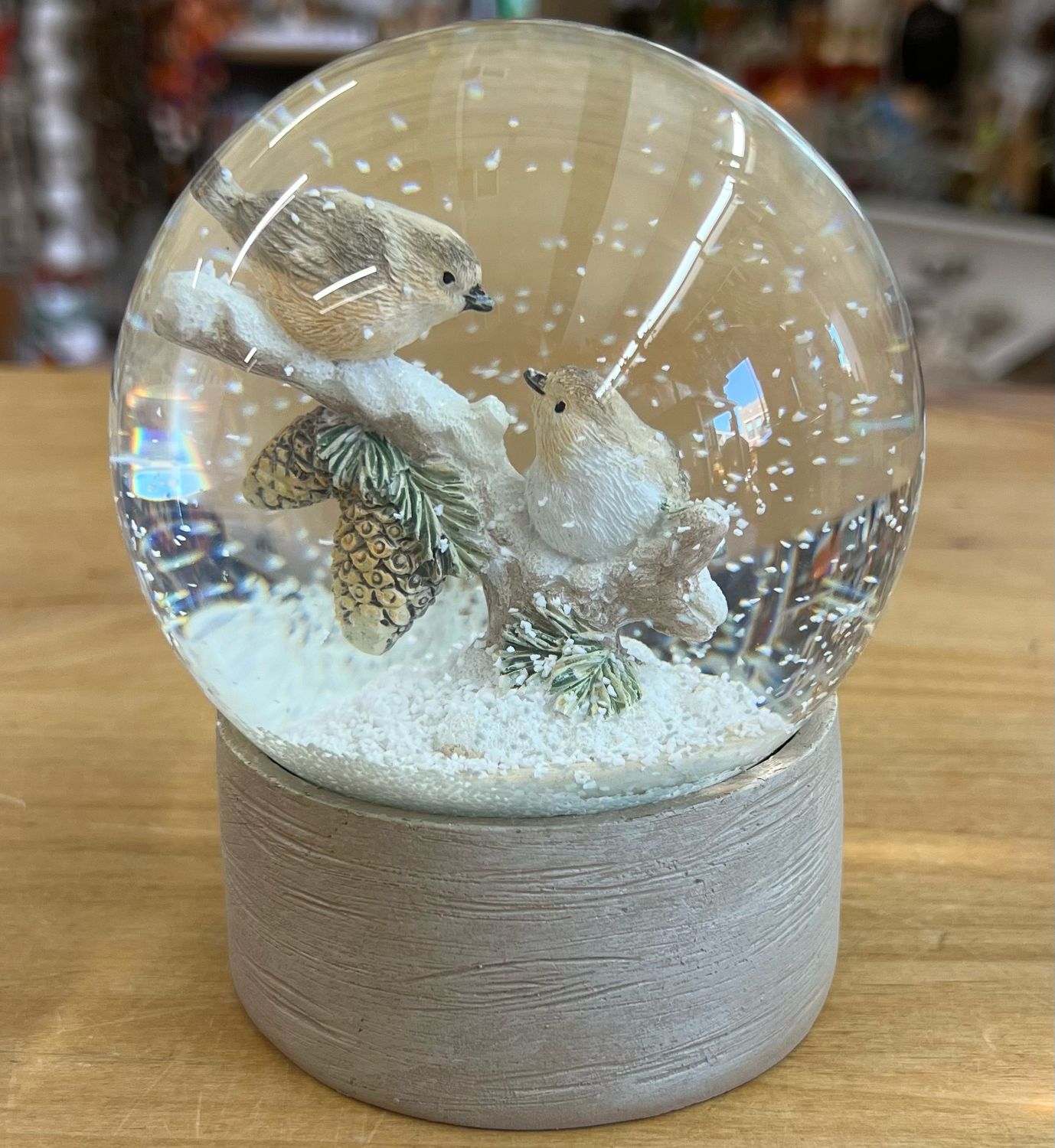 Winter Birds Snow Globe