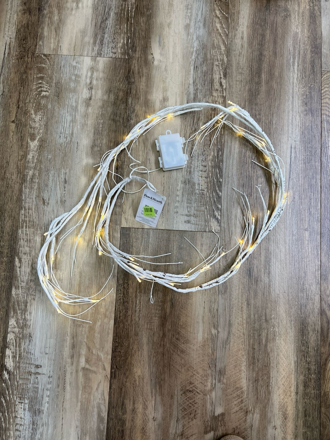 Indoor/Outdoor Birch LIghted Garland 48 Lights