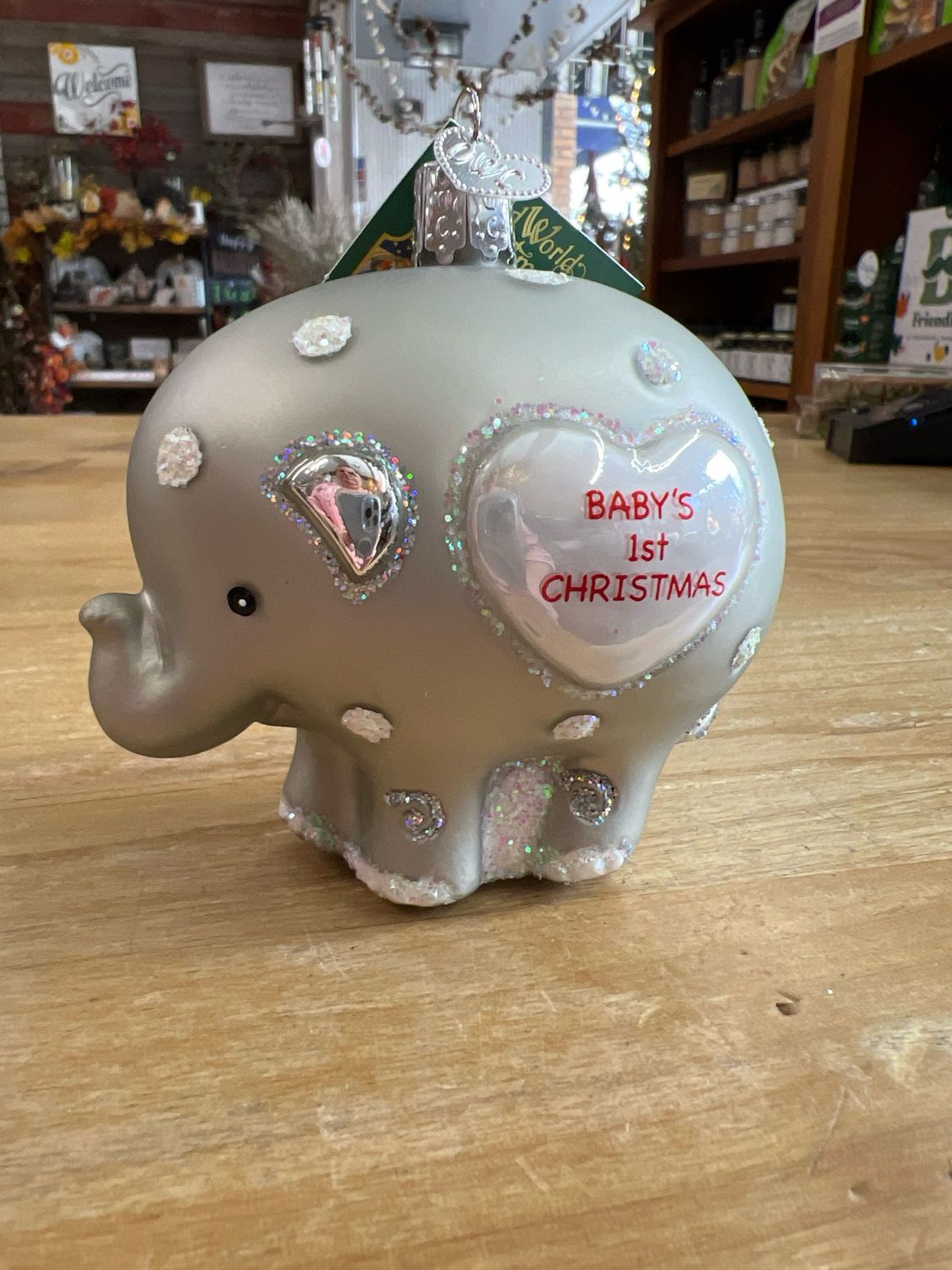 Baby&#39;s 1st Christmas Elephant Ornament