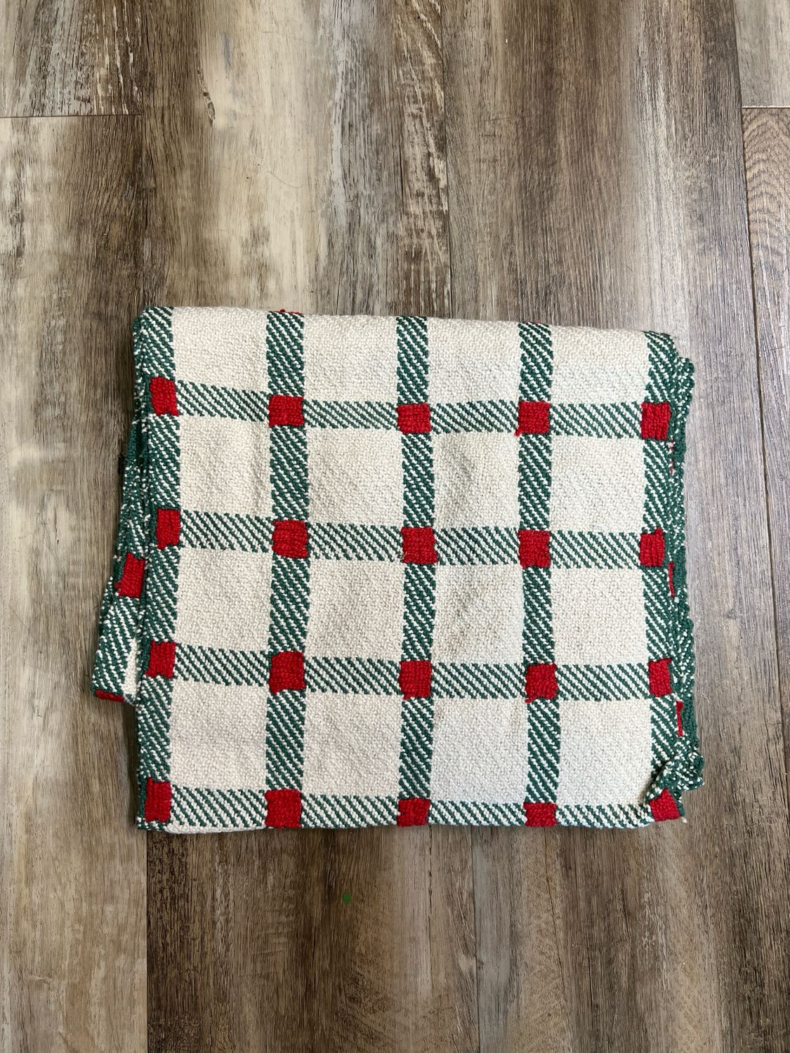 Green &amp; Red Plaid Table Runner