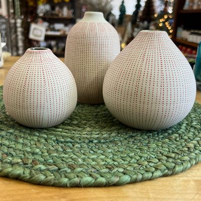 Stoneware Dots Vases