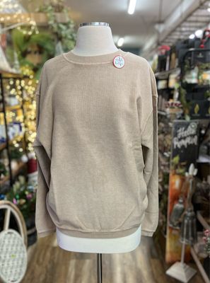 Light Mocha Corded Sweatshirt Light Mocha Corded Sweatshirt