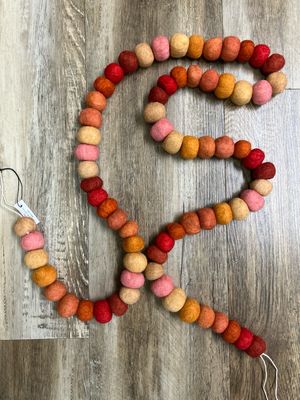Multi Color Wool Felt Garland Multi Color Wool Felt Garland