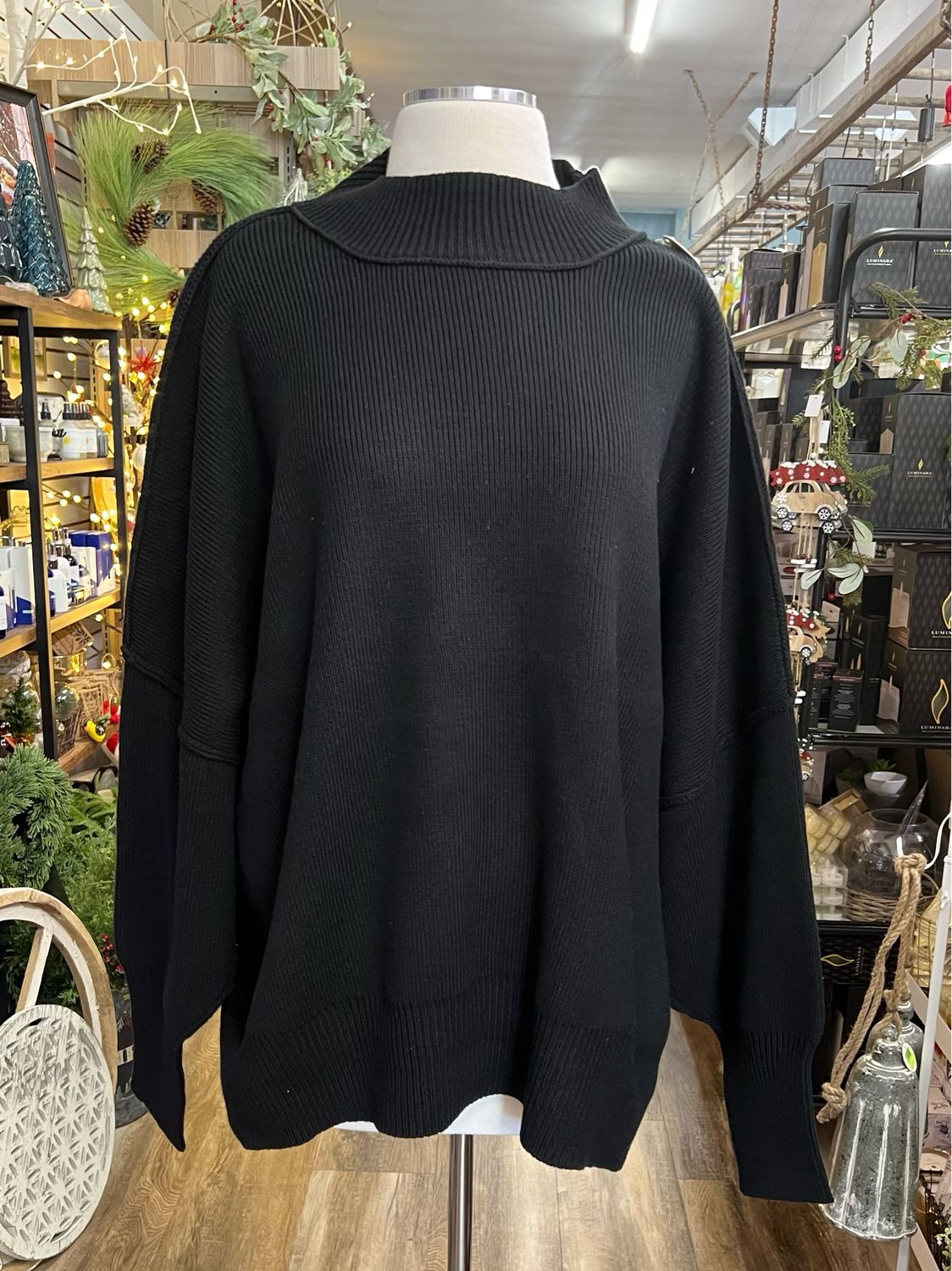Black Plus Oversized Sweater