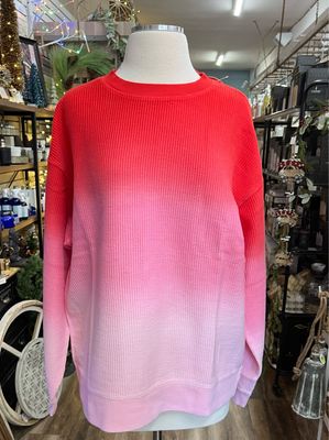 Red &amp; Pink Ombre Sweatshirt