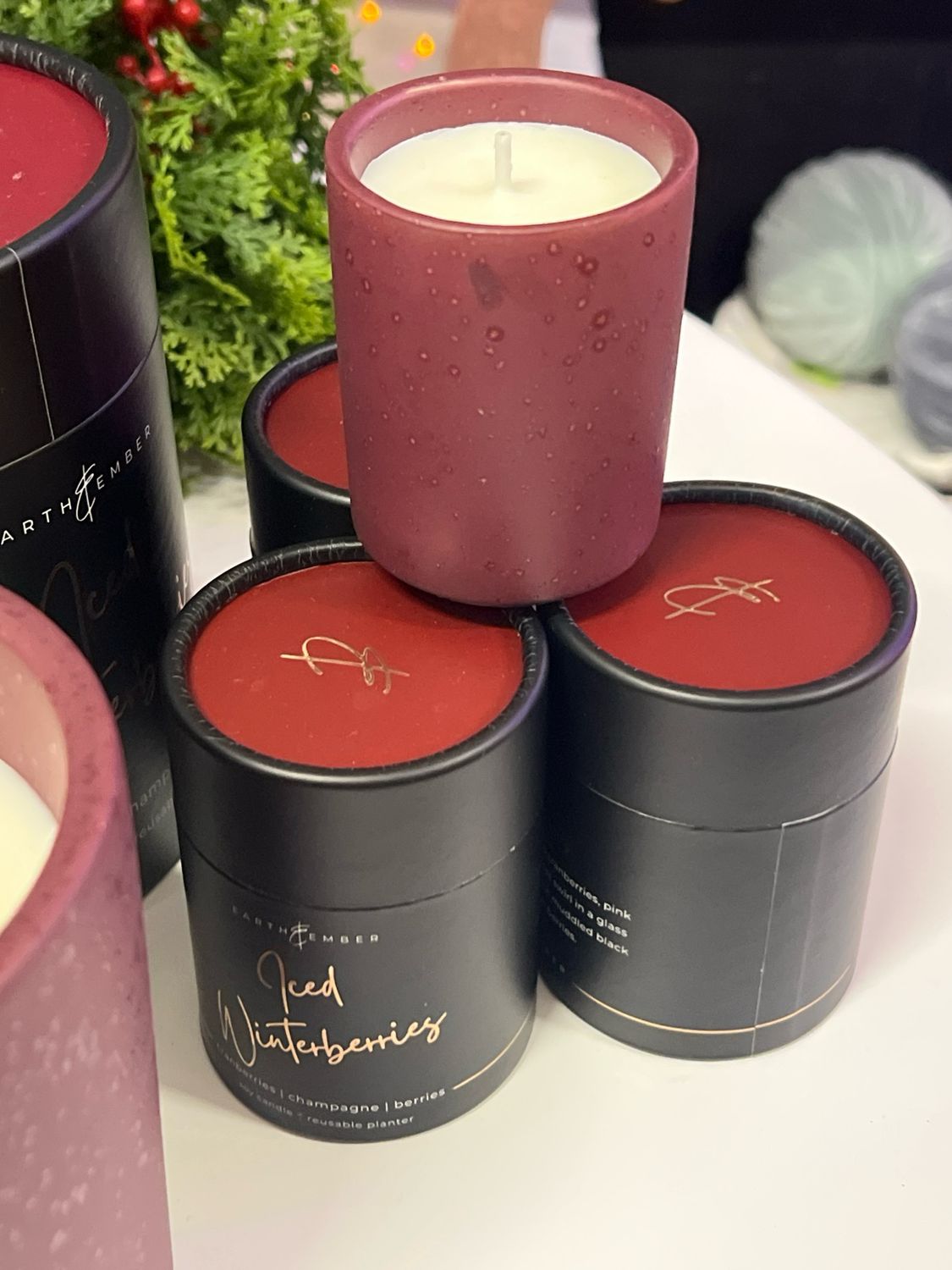 Earth &amp; Ember 2oz Iced Winterberries Candle