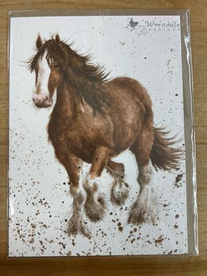 Feathers Horse Card Feathers Horse Card