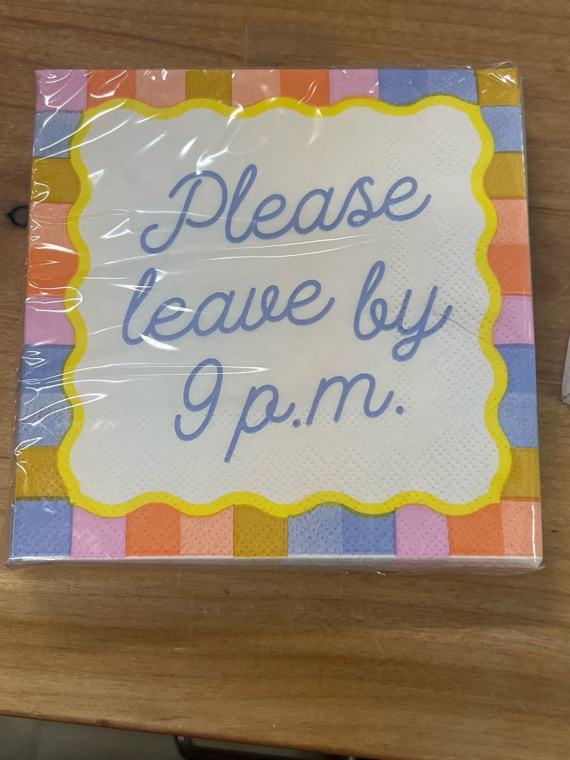 Please Leave By 9pm Cocktail Napkins