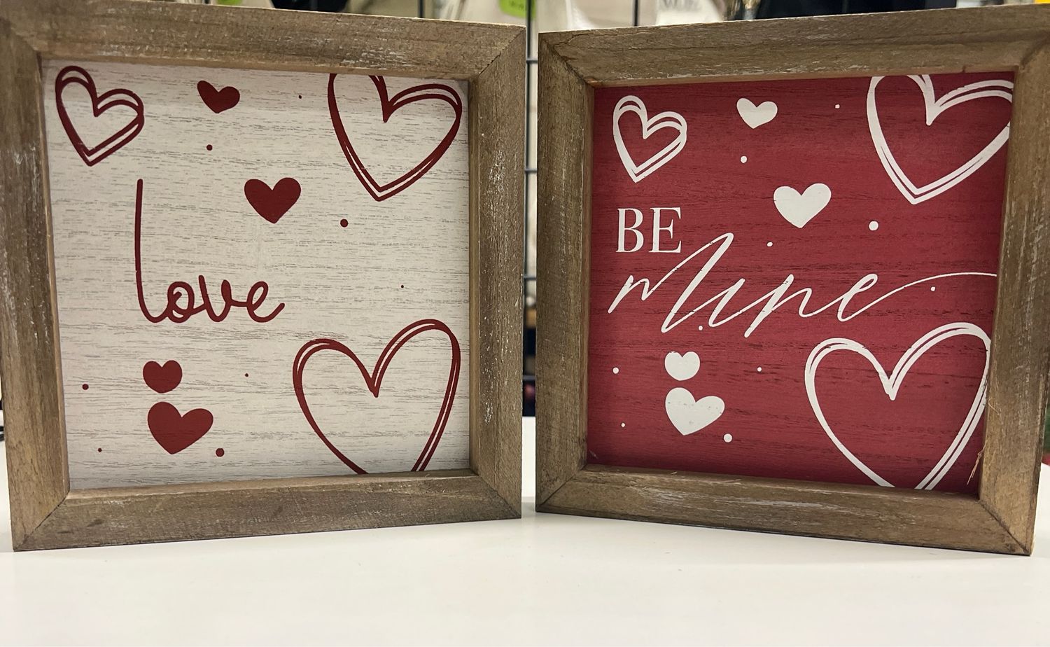 Hearts Framed SIgns