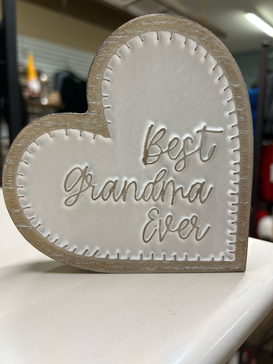 Best Grandma Ever Carved Heart