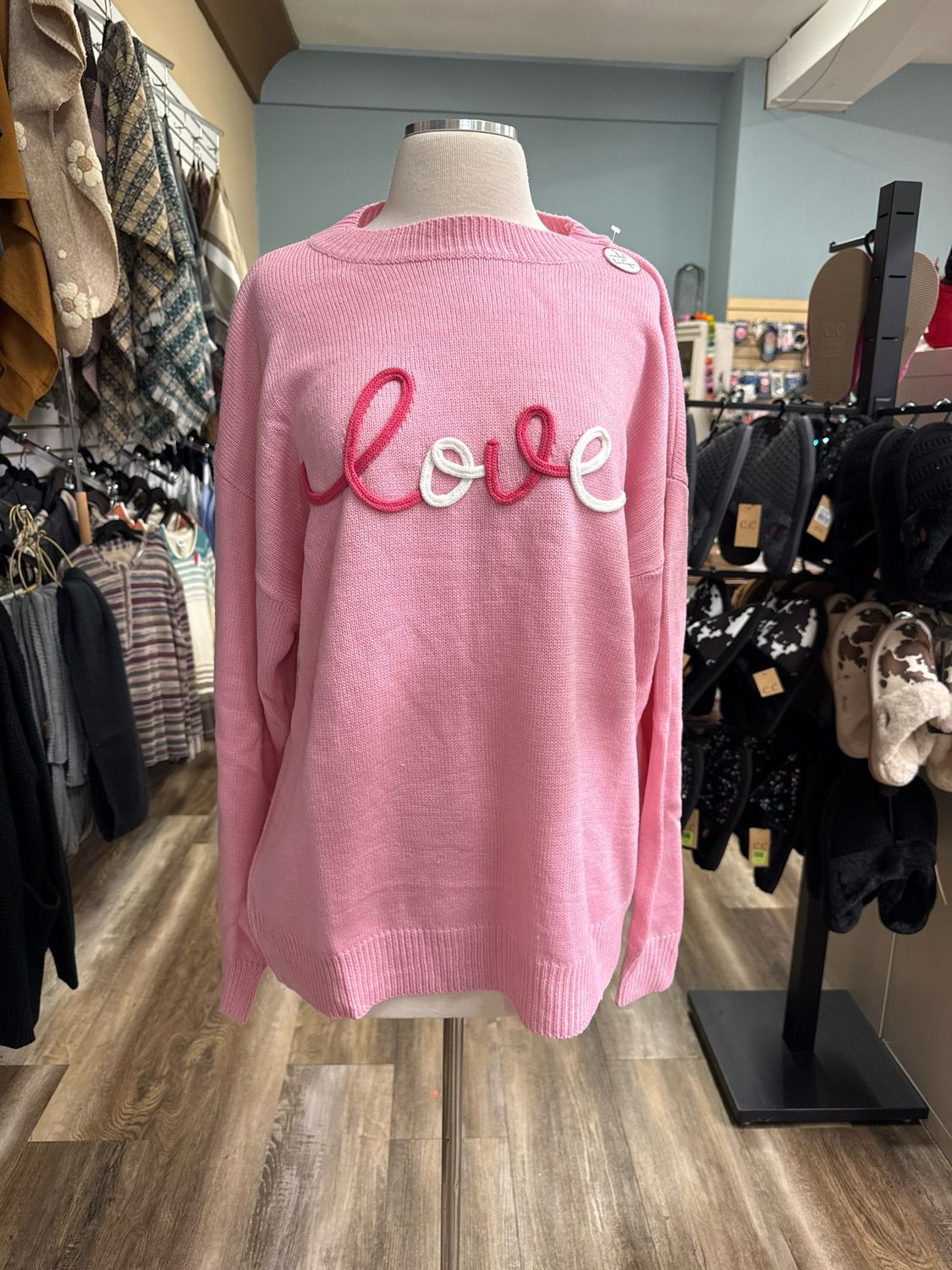 LOVE Embroidered Sweater