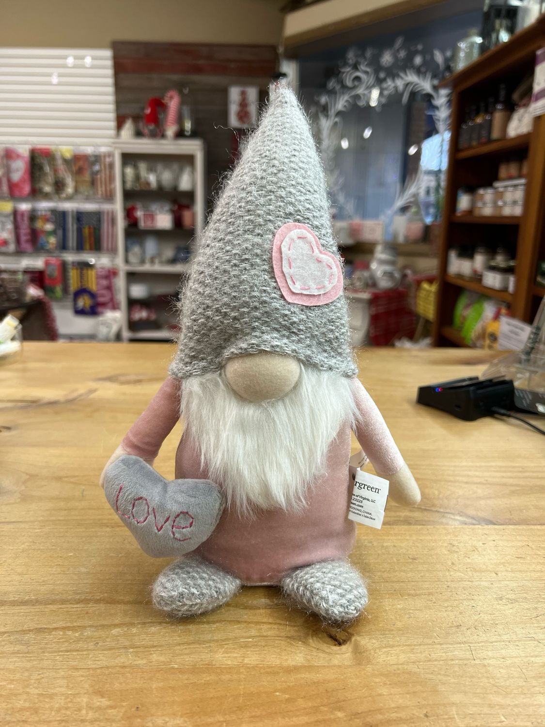 13&quot; Pink &amp; Grey Grnome