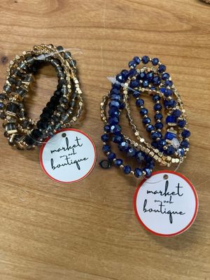 Set of 5 Golden Beaded Bracelets Set of 5 Golden Beaded Bracelets