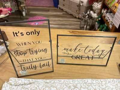 8.5" Black Framed Sayings