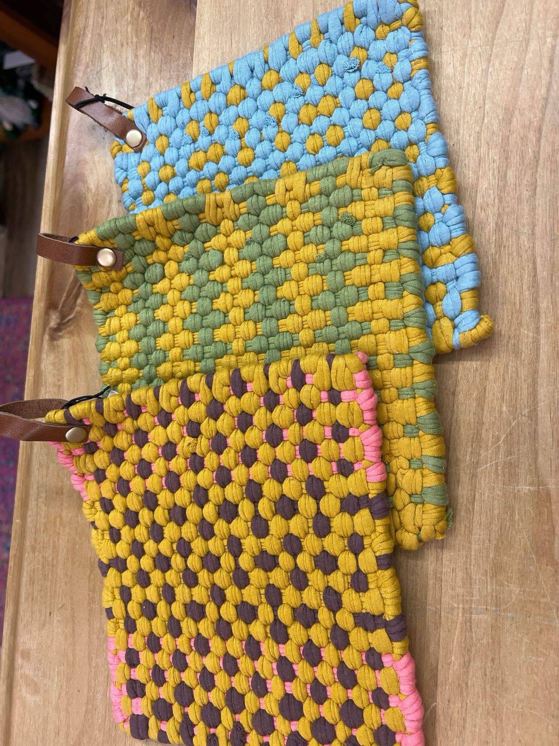 8" Woven Potholder w/Loop 8" Woven Potholder w/Loop