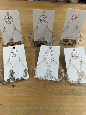 Faceted Teardrop Earrings Faceted Teardrop Earrings