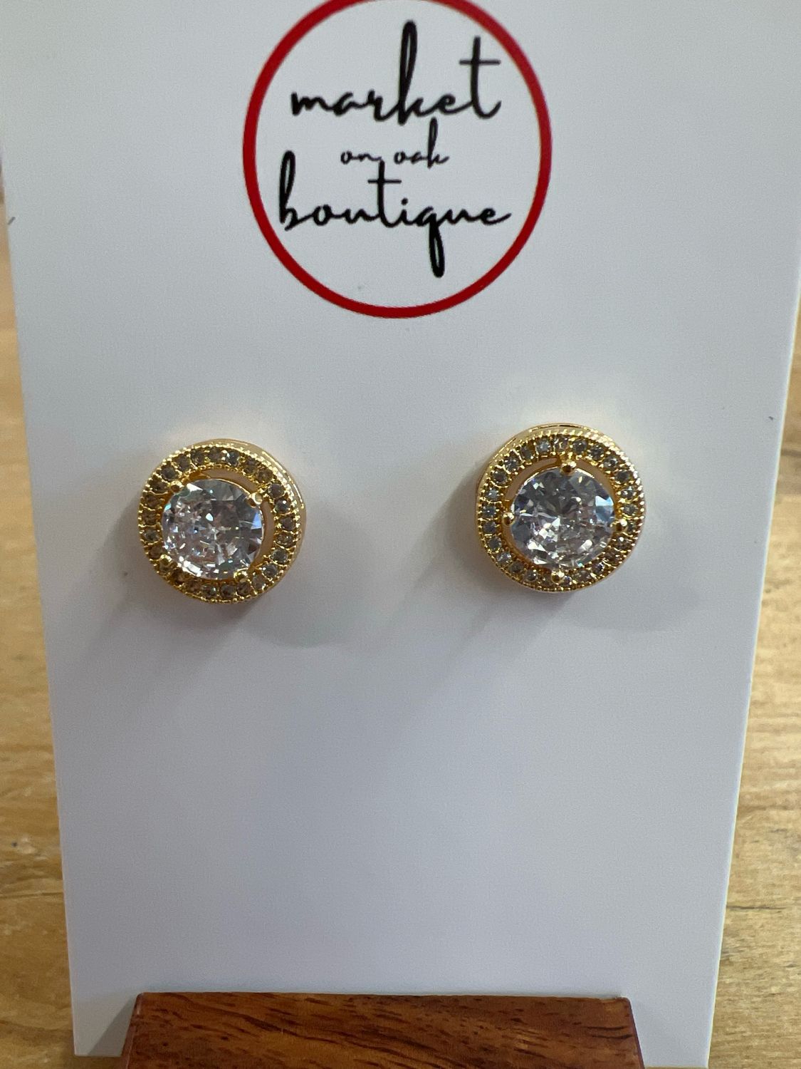 Halo Cubic Zirconia Earrings