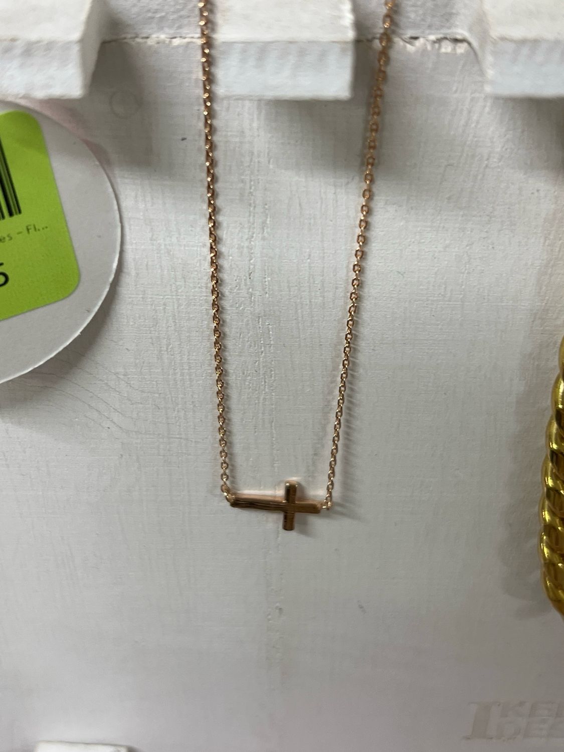Sideways Cross Necklace