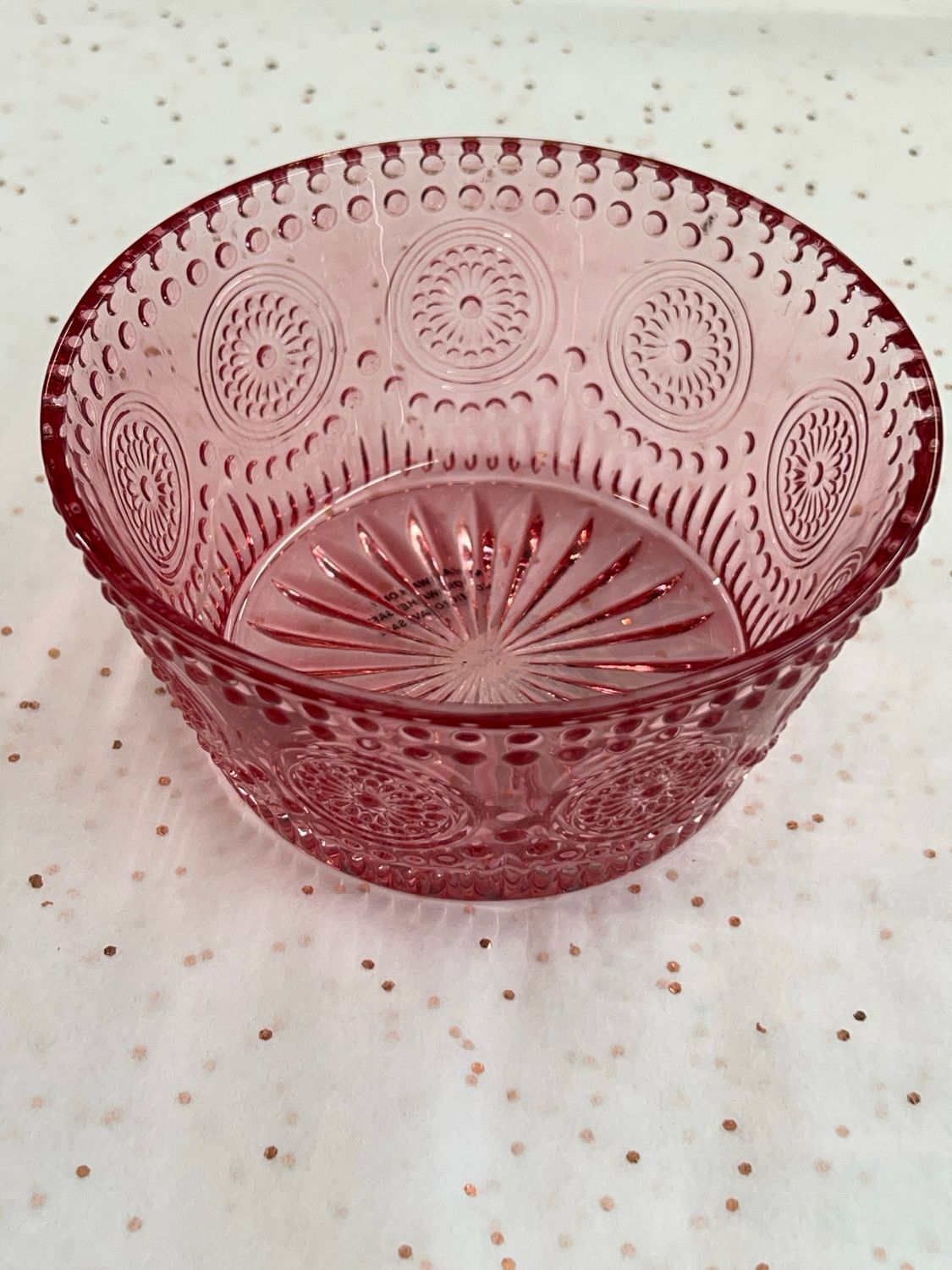 4.75&quot; Pink Codi Glass Bowl