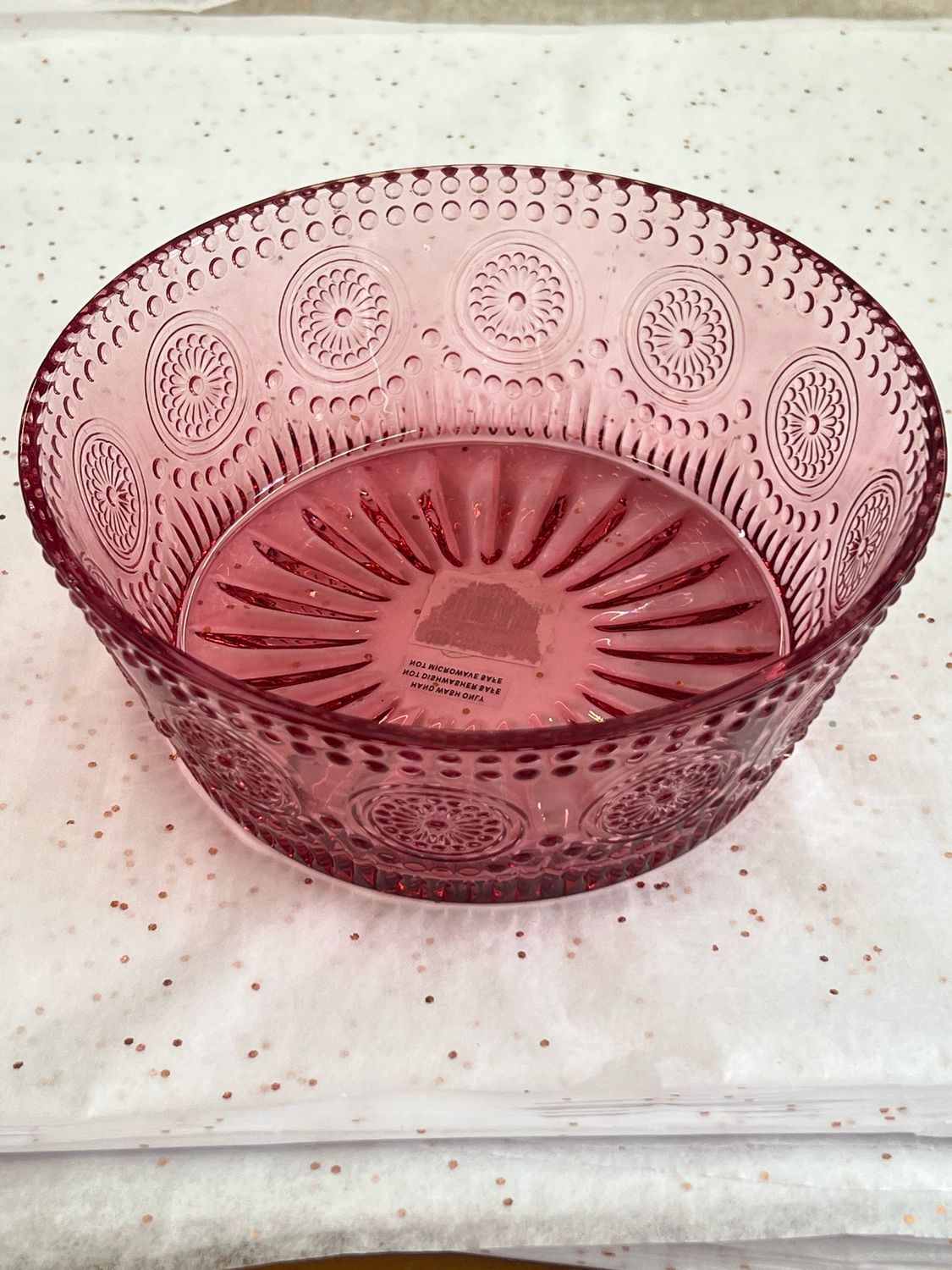 7&quot; Pink Codi Glass Bowl