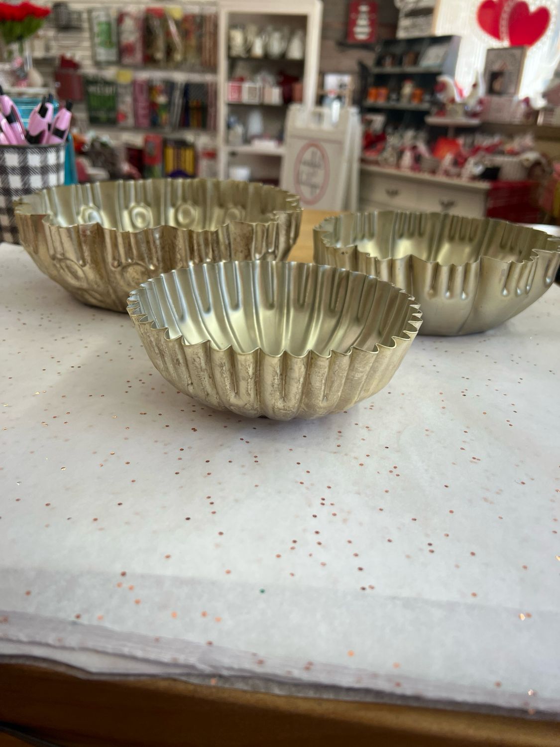 Fluted Metal Bowls