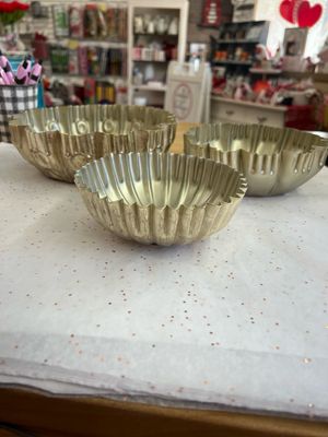 Fluted Metal Bowls Fluted Metal Bowls
