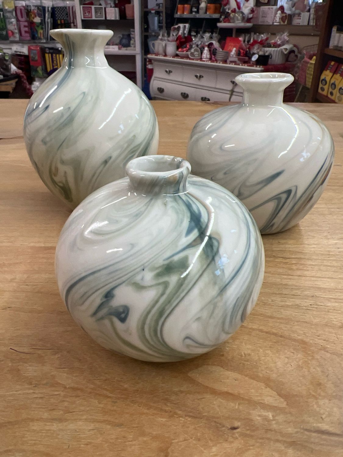 Stoneware Marbled Vases Stoneware Marbled Vases