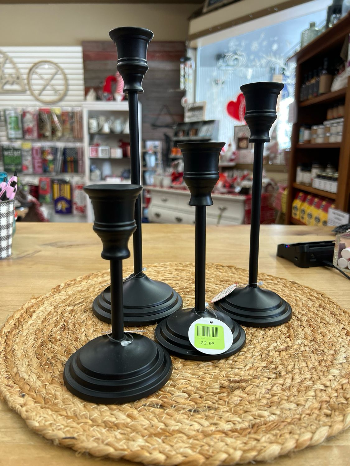 Slender Black Candlesticks