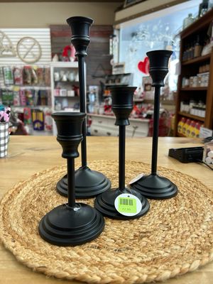 Slender Black Candlesticks