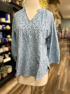 3/4 Sleeve Dotted Top