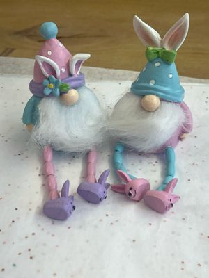 Bunny Gnome with Beaded Legs