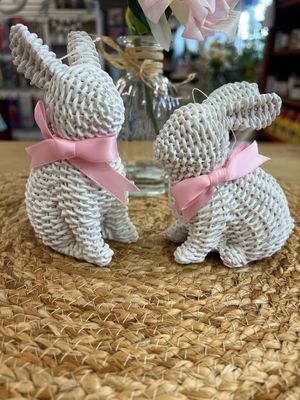 White Woven Bunnies
