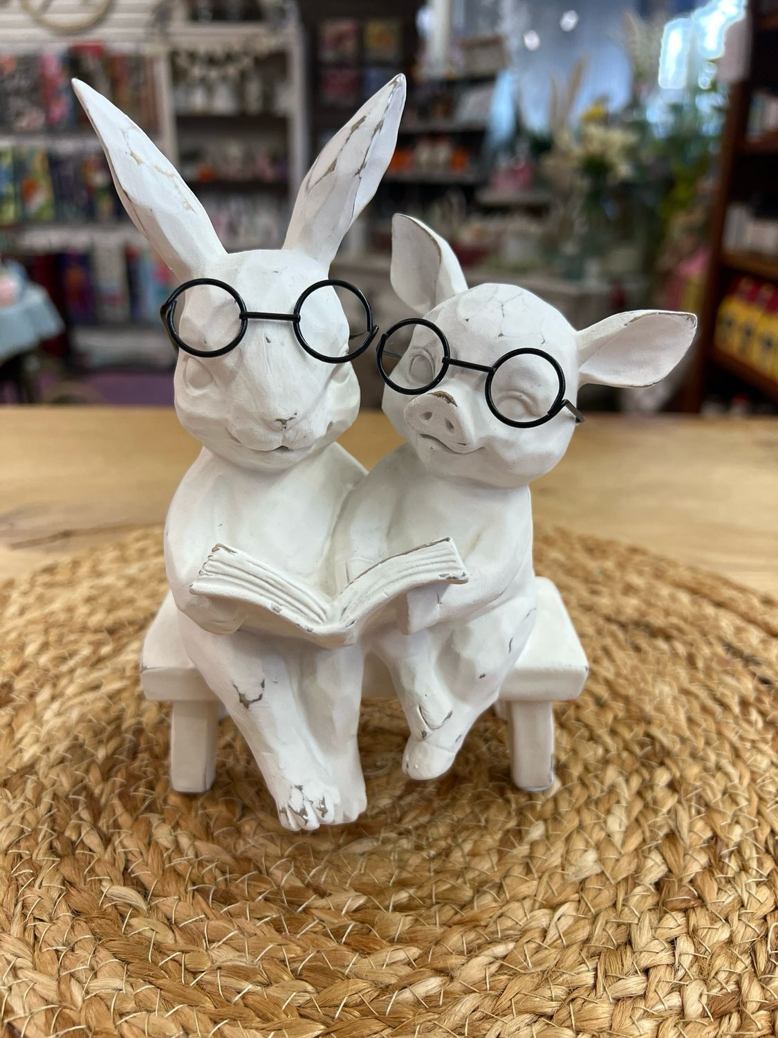 7&quot; Reading Bunny &amp; Pig