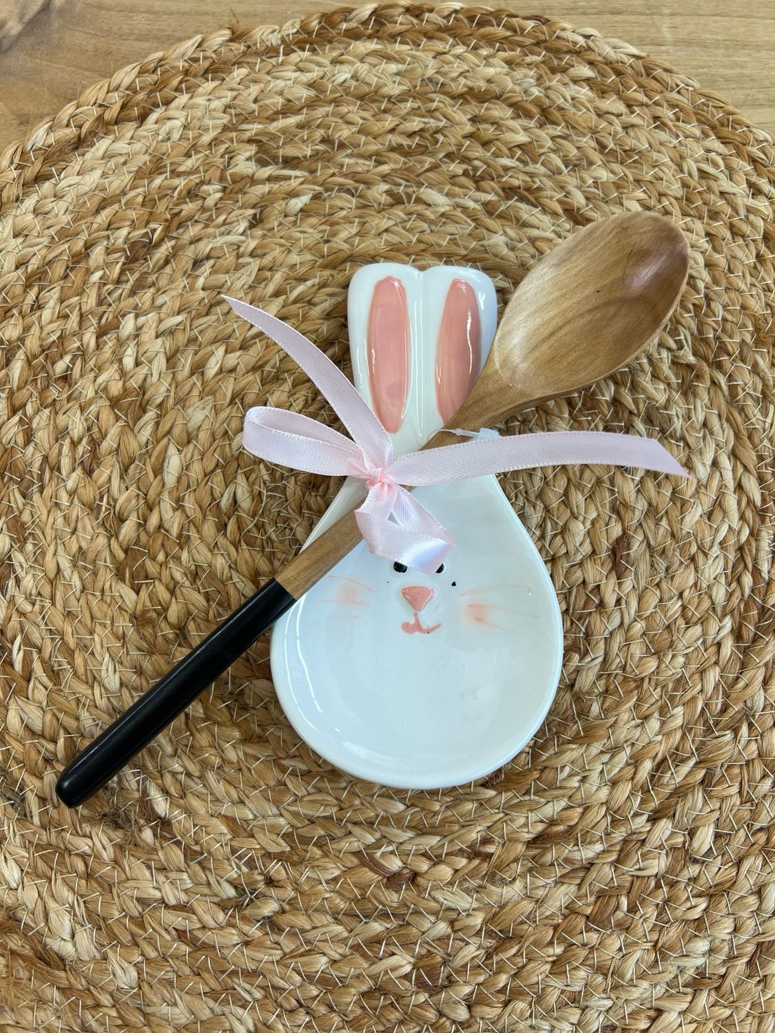 Ceramic Bunny Spoon Rest Set