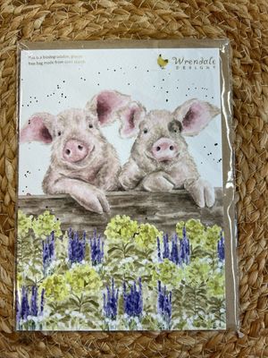 Wrendale Blank Nosy NeighBoars Card