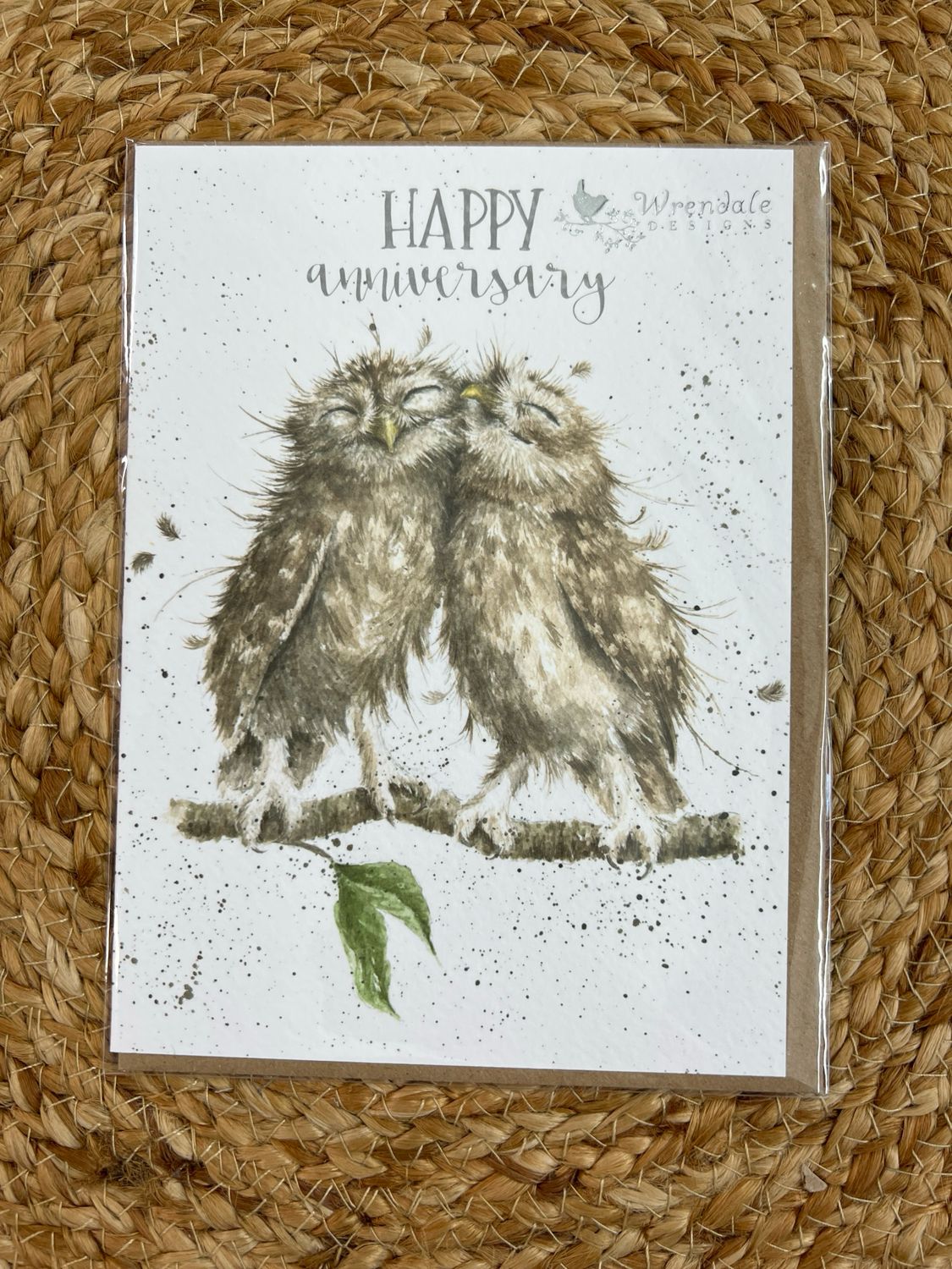 Wrendale Owls Anniversary Card