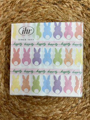 Bunnies in A Row Cocktail Napkins Bunnies in A Row Cocktail Napkins