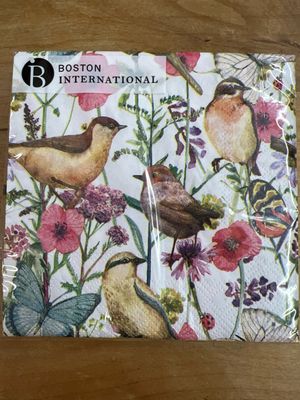 Birds in Spring Cocktail Napkins Birds in Spring Cocktail Napkins