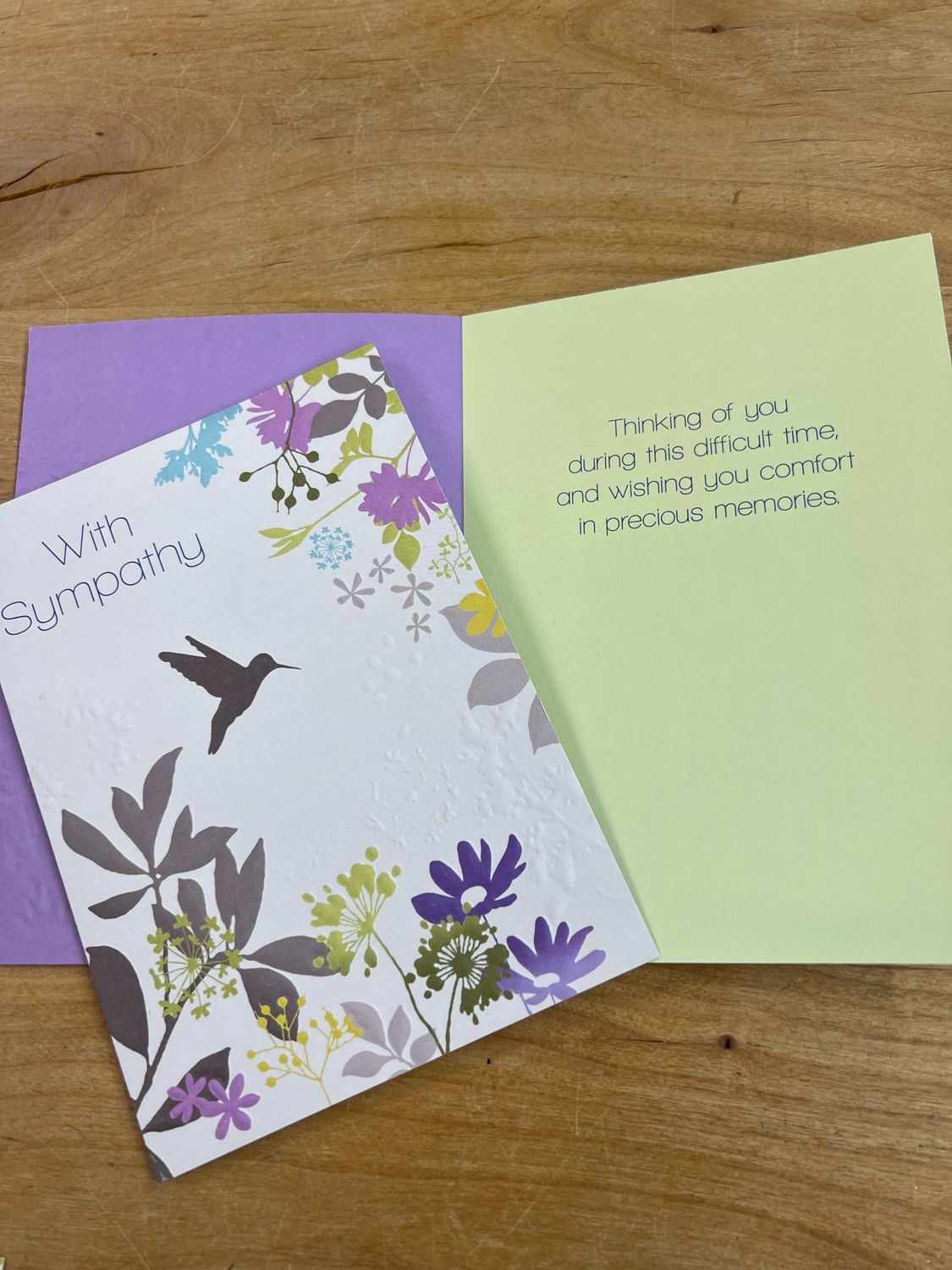 Hummingbirds &amp; FLowers Sympathy Card