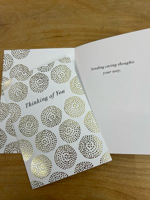 Lots of Gold Circles Thinking of You Card