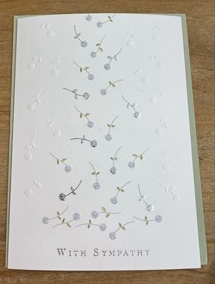 Falling Flowers Sympathy Card