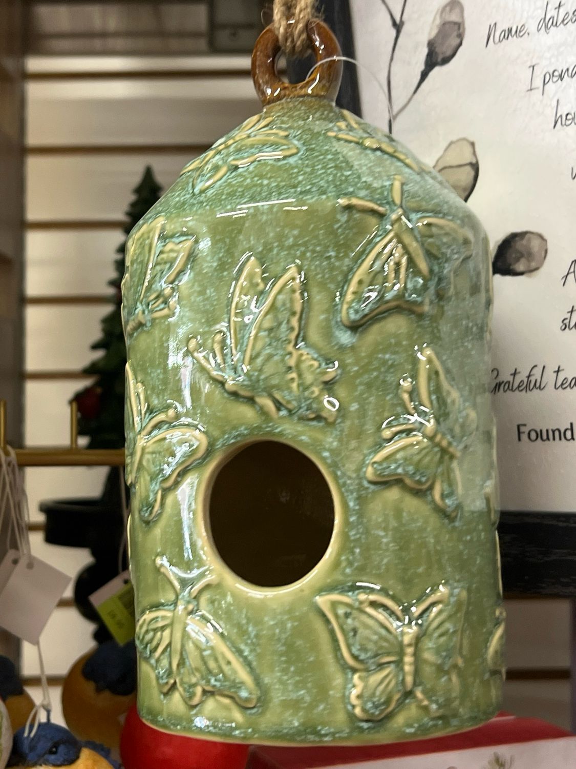 Ceramic Butterfly Bird House