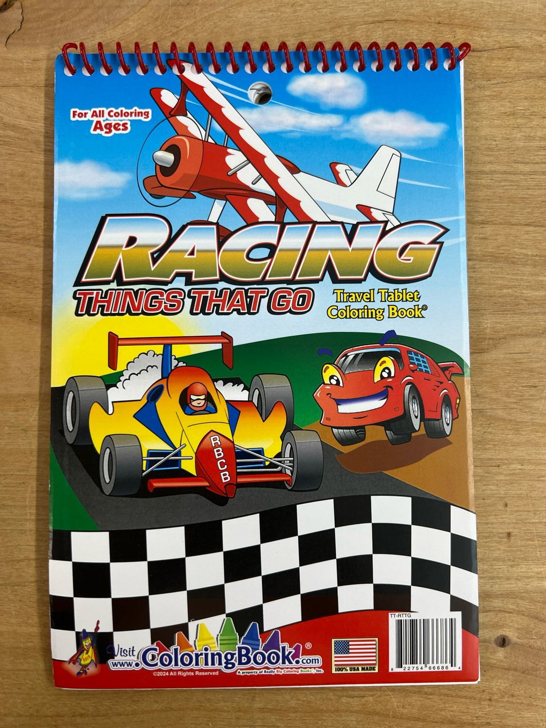 8.5&quot; Racing Things Coloring Book