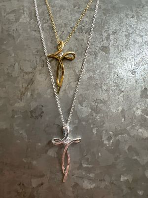 Open Rhinestone Cross Necklace Open Rhinestone Cross Necklace