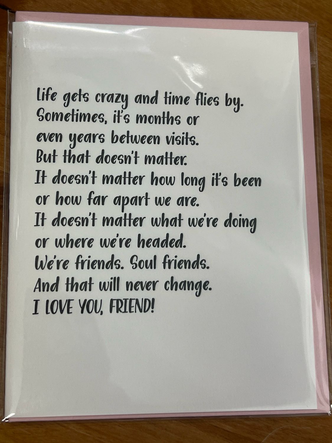 Never Change Friendship Card